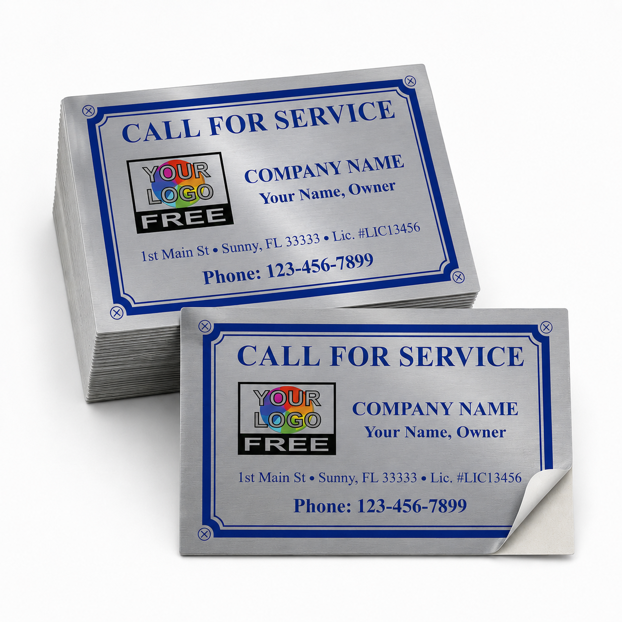 Silver Service Call Labels