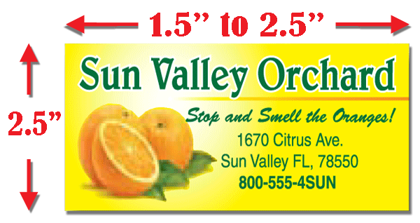 2.5 Inch Full Color Labels 2.5 Inch Full Color Labels