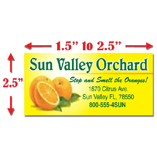 2.5 Inch Full Color Labels 2.5 Inch Full Color Labels