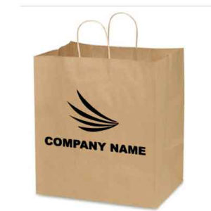 Personalized Brown Take Out Bag