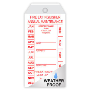 Fire Extinguisher Annual Tag - Maintenance