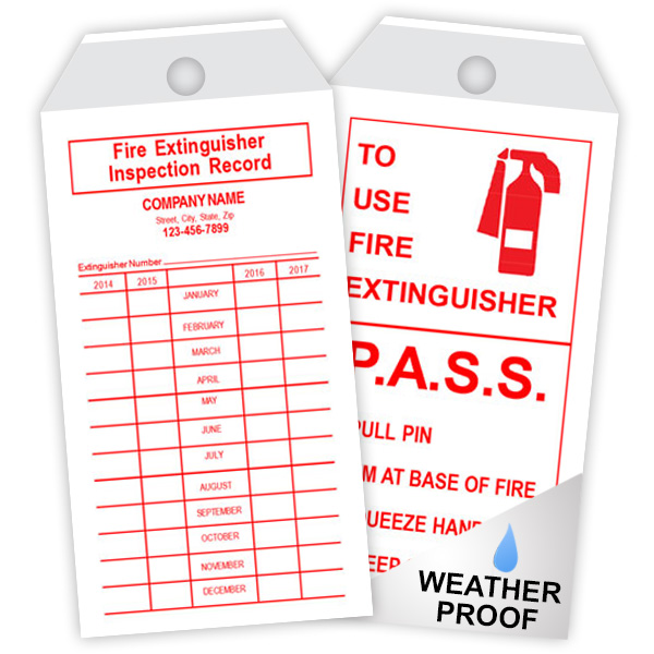 Fire Extinguisher Inspection Record