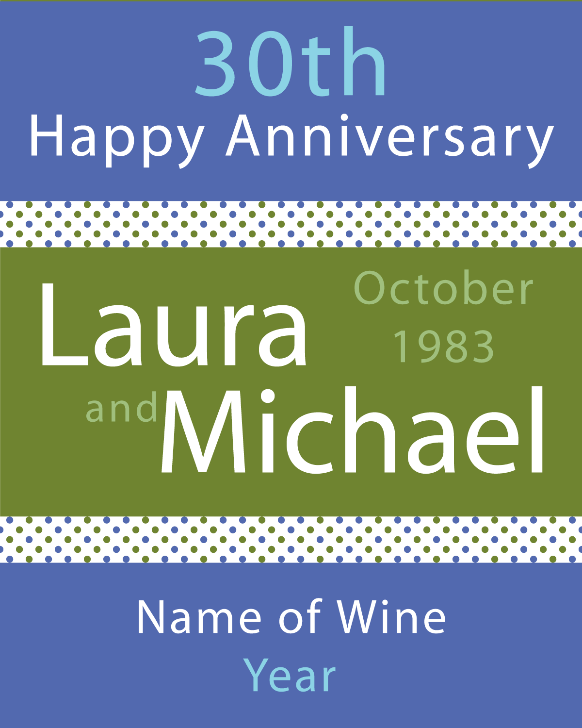 Funky Design Anniversary Wine Label Funky Design Anniversary Wine Label