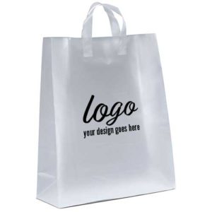 Large Frosted Plastic Shopping Bags