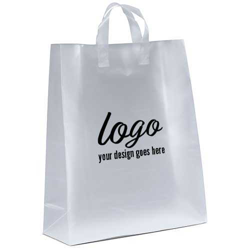 Large Frosted Plastic Shopping Bags