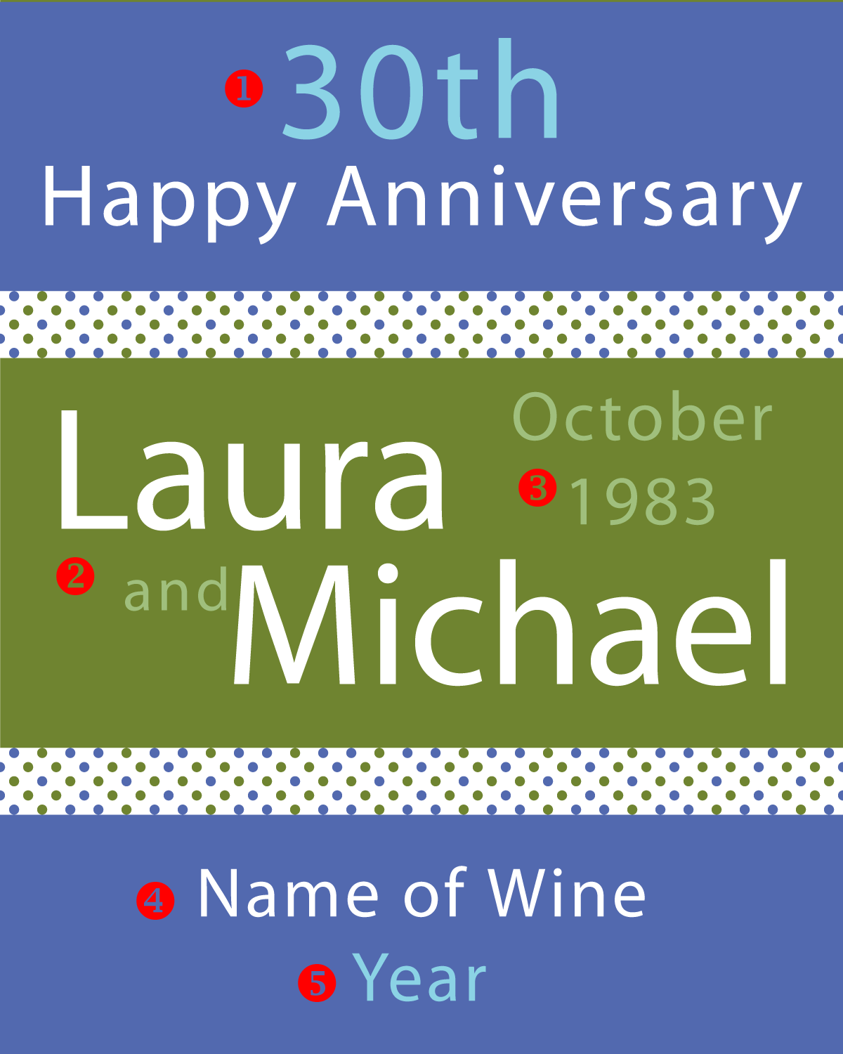 Modern Birthday Theme Wine Label Modern Birthday Theme Wine Label