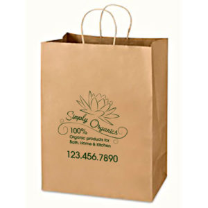 Personalized Brown Shopping Bag