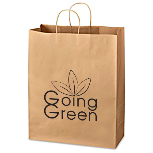 Personalized Brown Paper Shopping Bag