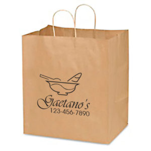 Personalize Brown Shopping Bag