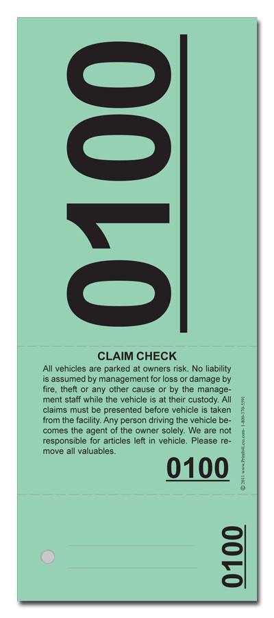 Valet Parking Tag Valet Parking Tag