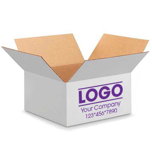 Medium Custom Printed White Shipping Boxes