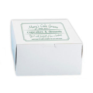 Personalized White Cake Box 8x8x4