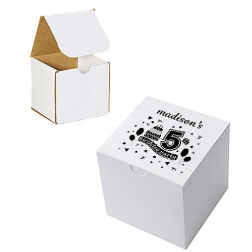 Personalized White Mailer 4x4x4