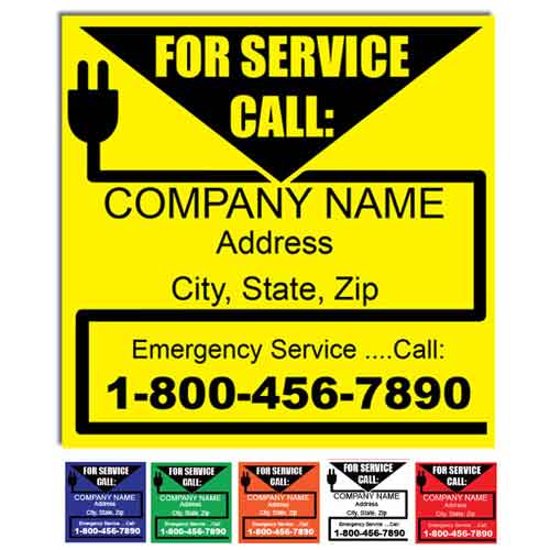 Call for Service Labels: Custom Printed Labels | Tag&Label.com