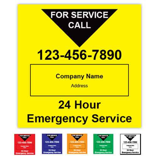 For Service Call Label - HVAC