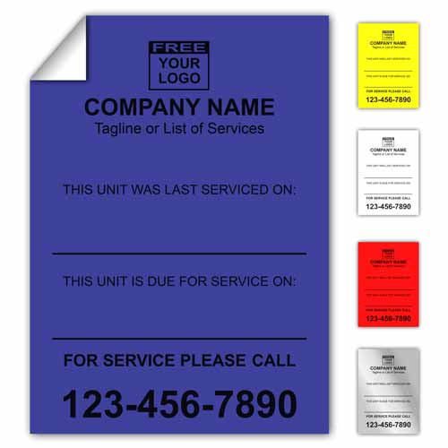 Mechanical Service Call Labels