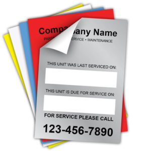 Mechanical Service Call Labels