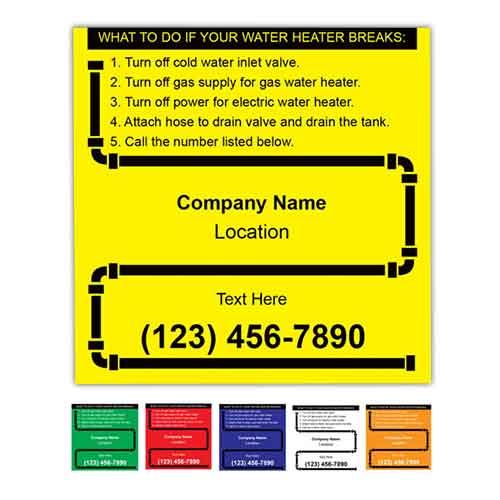 Water Heater Label