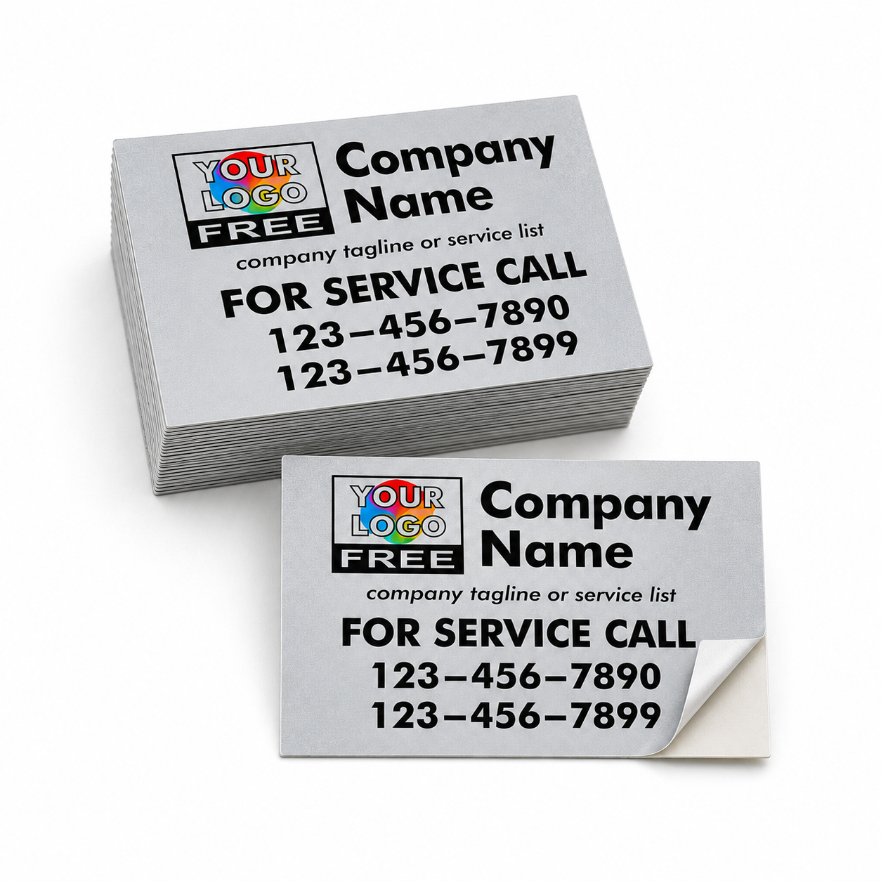 For Service Call Labels - Silver
