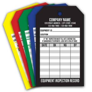 Custom Equipment Inspection Tags