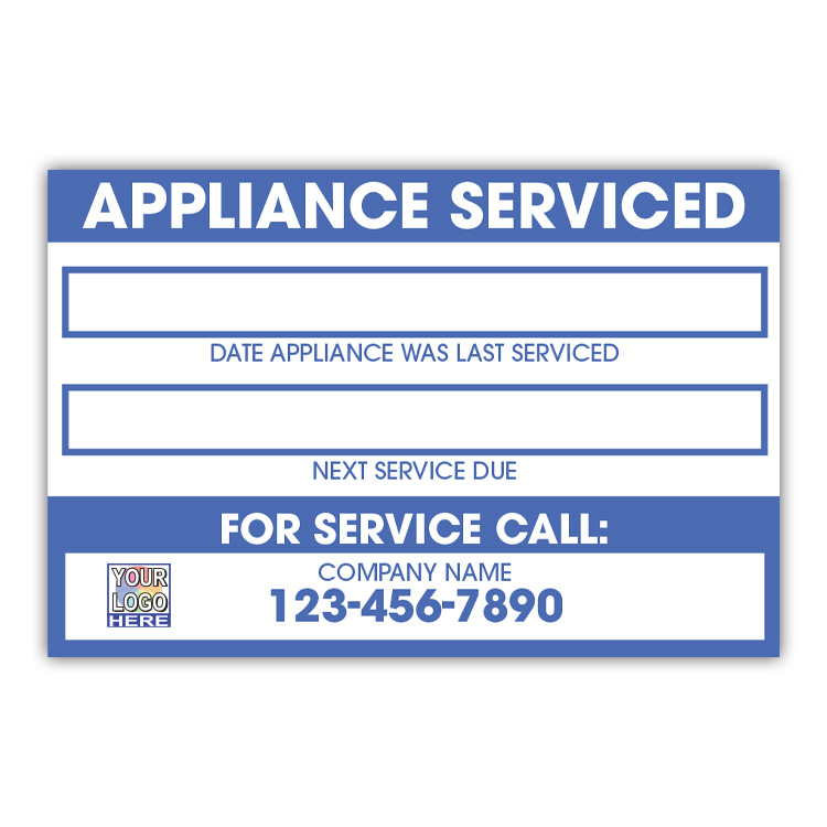 Appliance Serviced Label