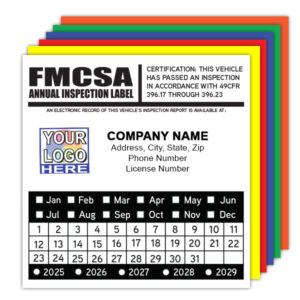 FMCSA Annual Inspection Labels