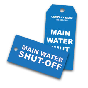 Main Shut-Off Line Tag