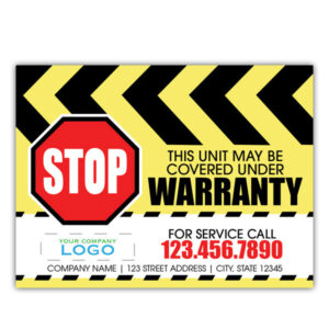 HVAC Warranty Sticker