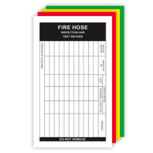 Fire Hose Inspection & Test Record Label