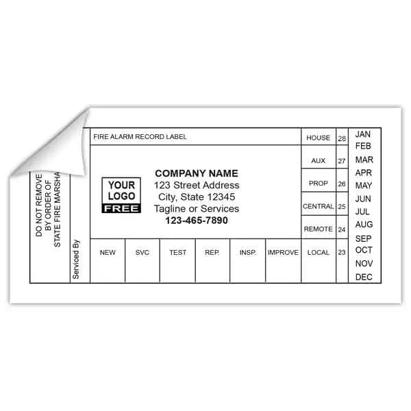 Record Labels for Fire Alarm Systems