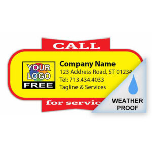 Weatherproof Call for Service Label