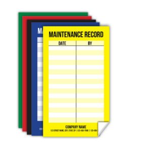 Custom Maintenance Record Labels