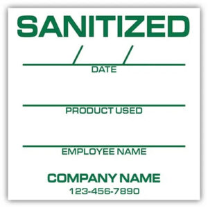 Custom Sanitized Inspection Labels